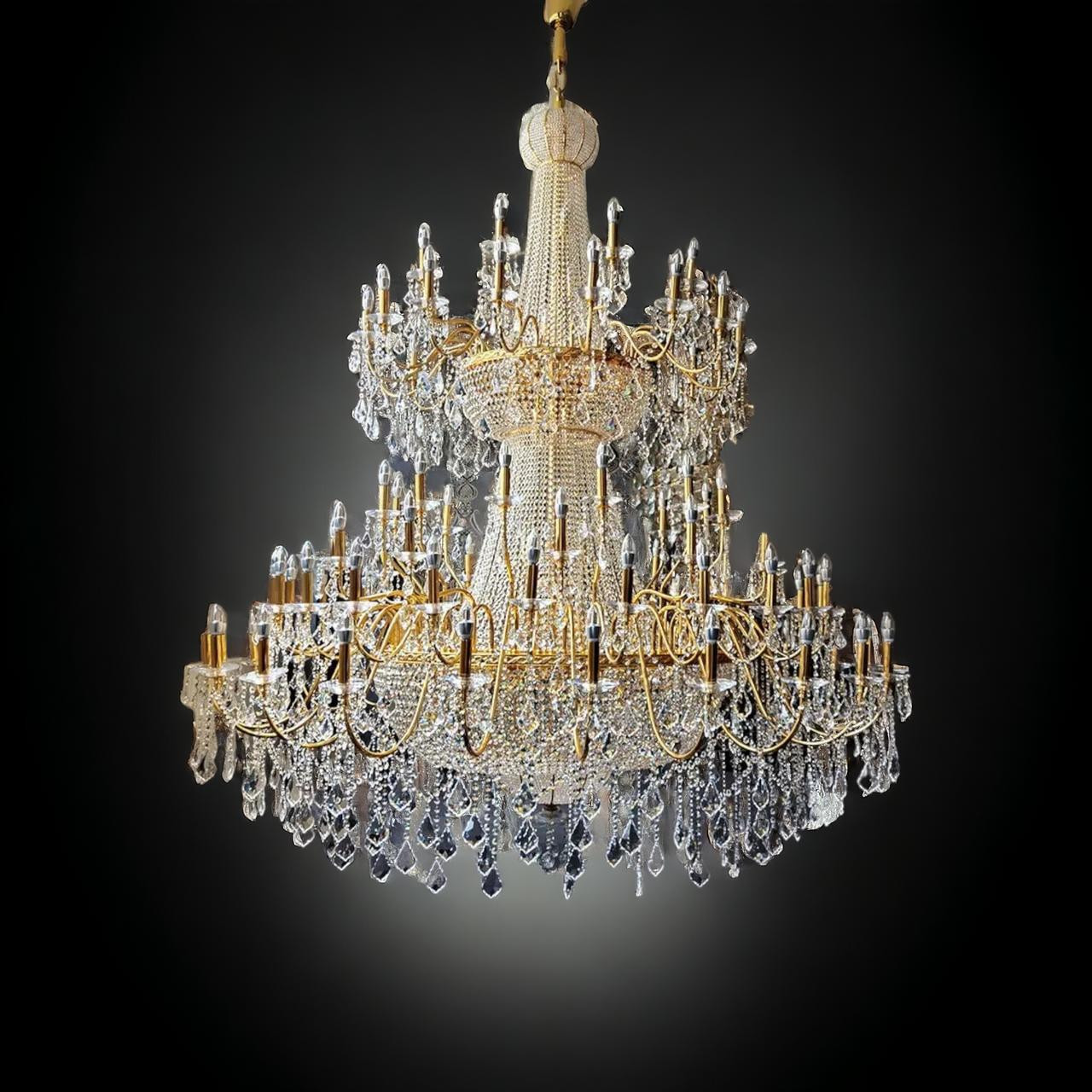 18 arm crystal chandelier