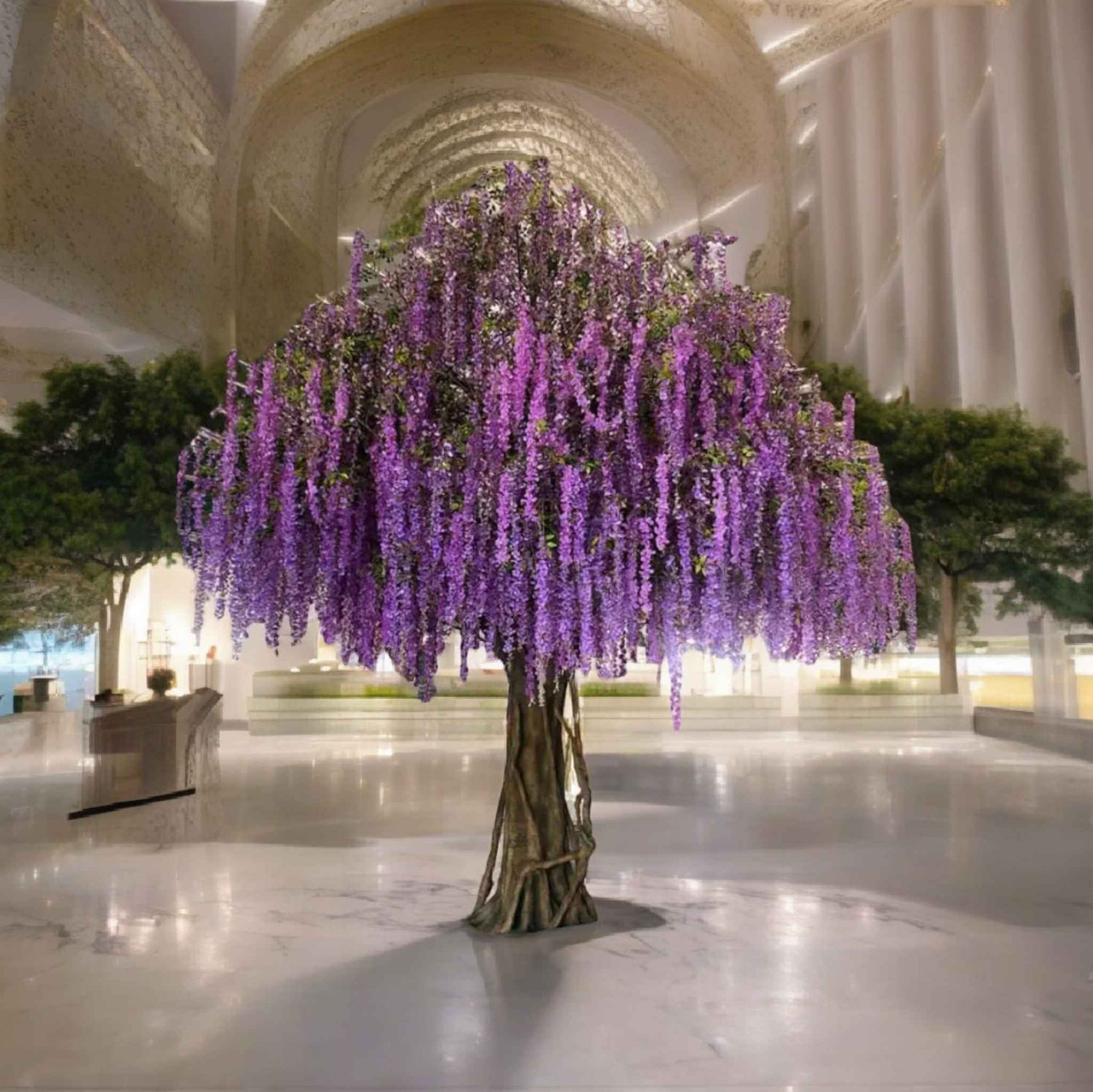 artificial purple tree