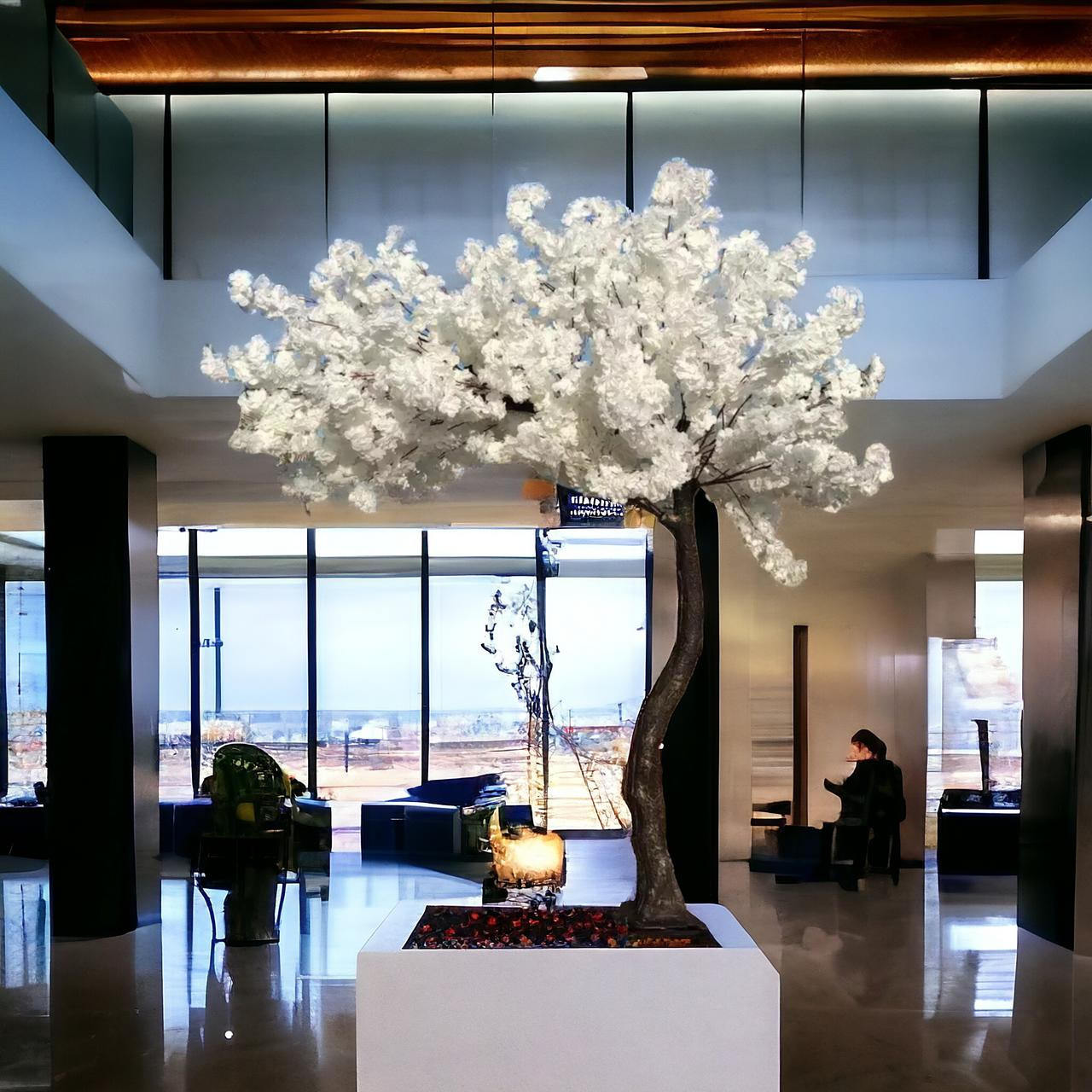 arbre de fleurs de cerisier artificiel en soie