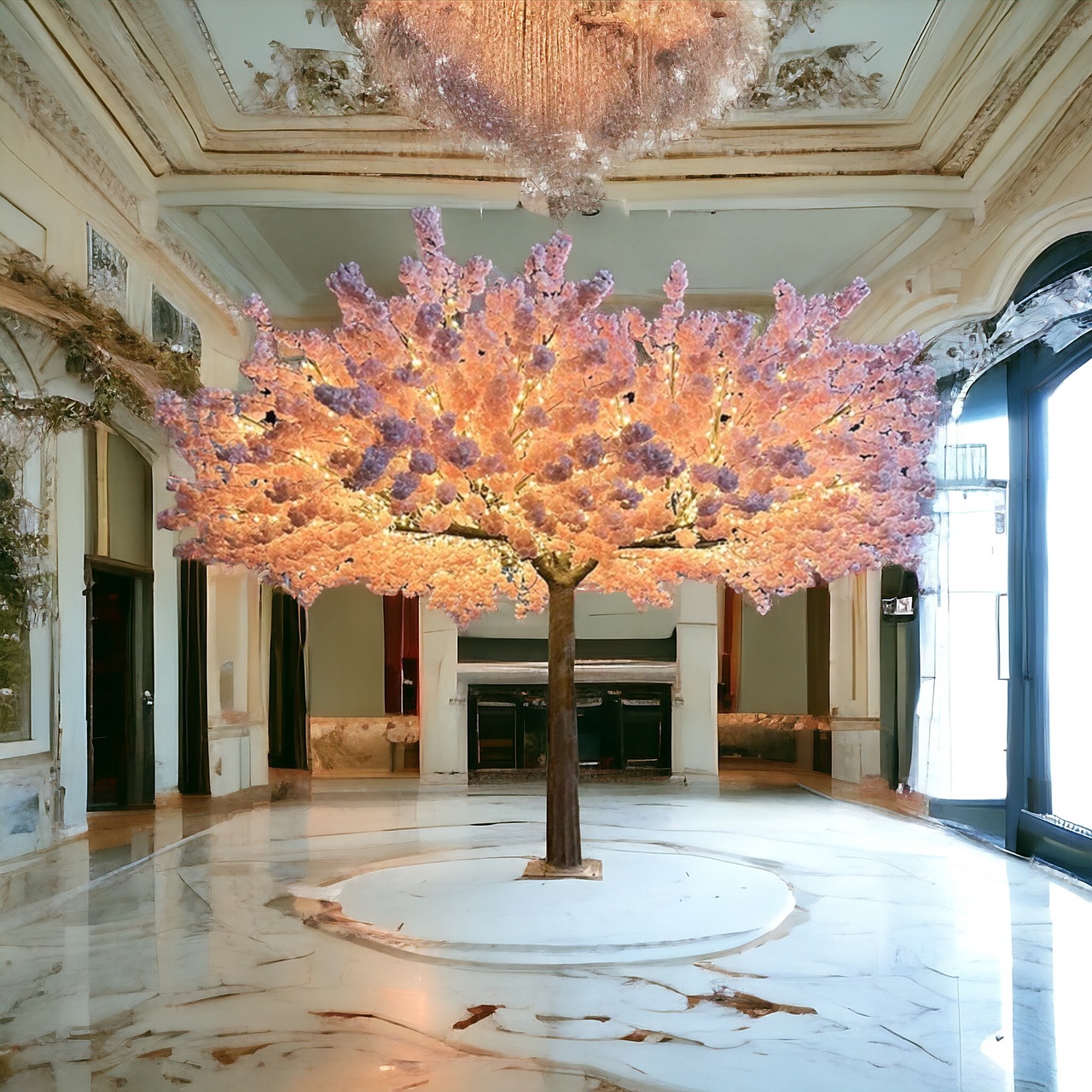 Arbre artificiel avec lumières