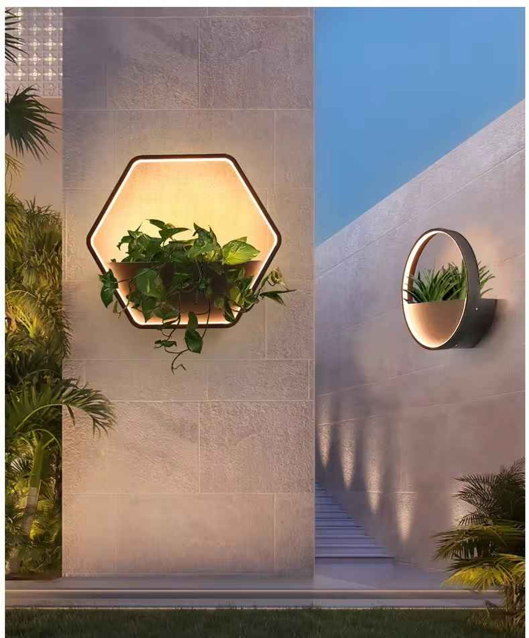 backyard outdoor wall lighting