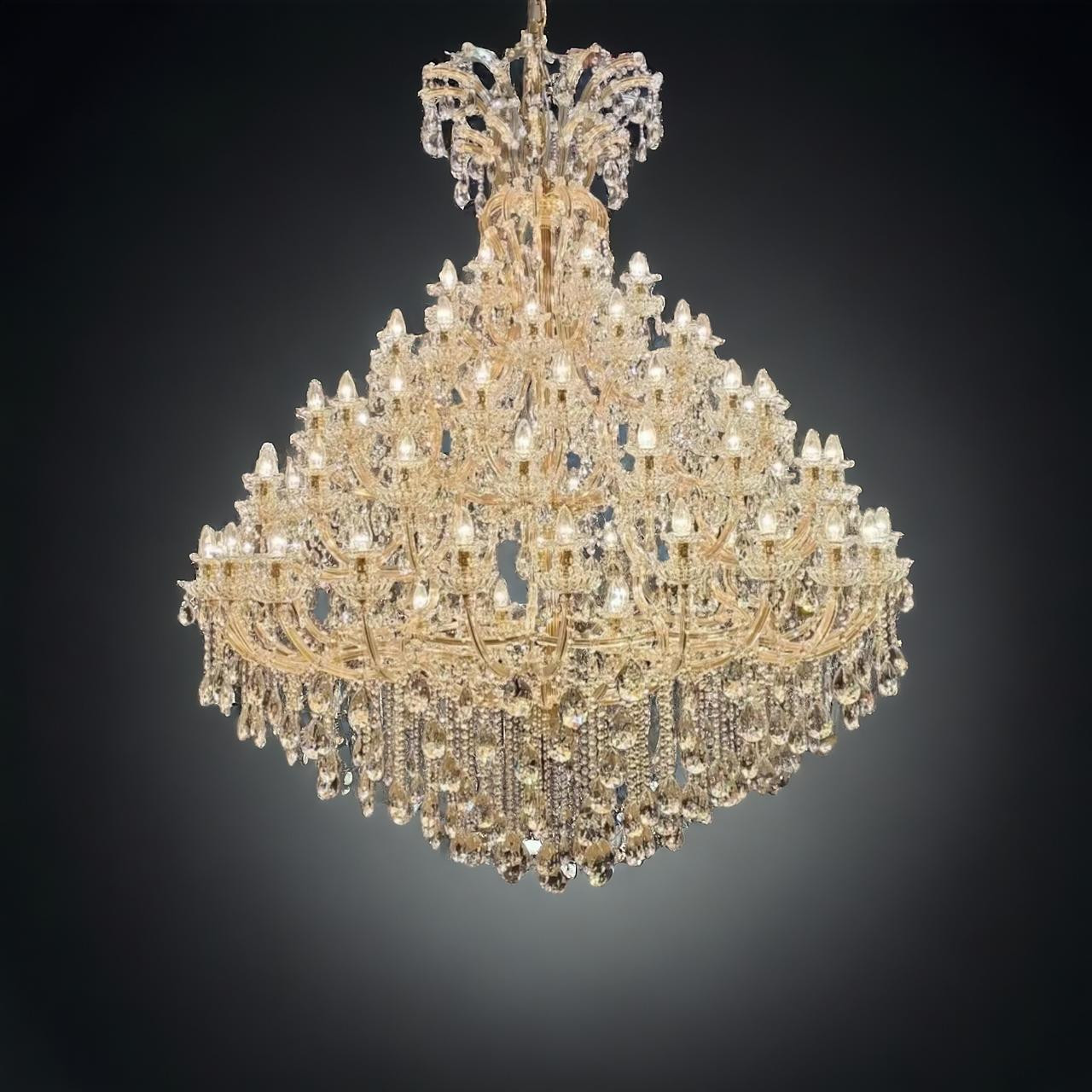 benita brushed champagne chandelier