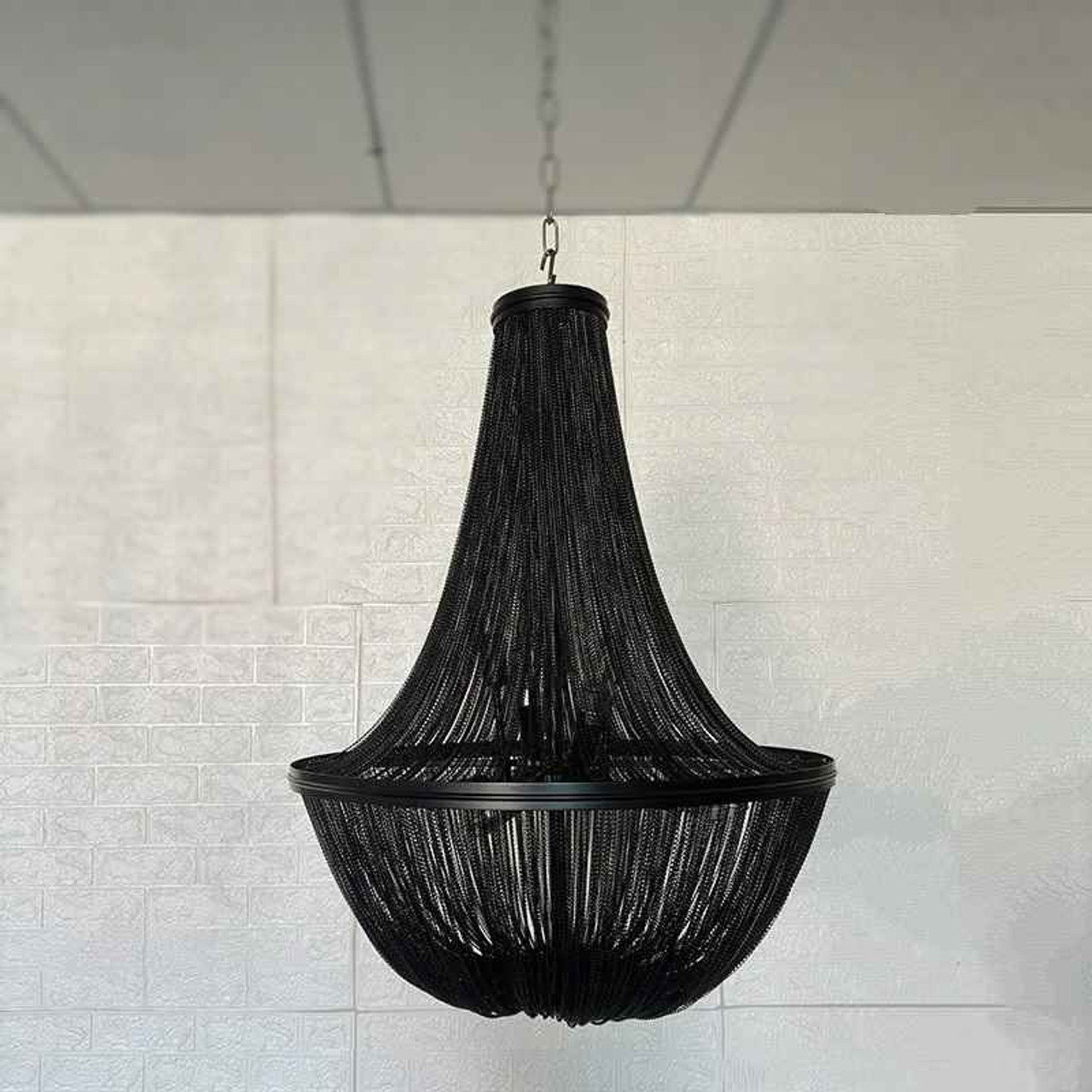 Black Chain Chandelier