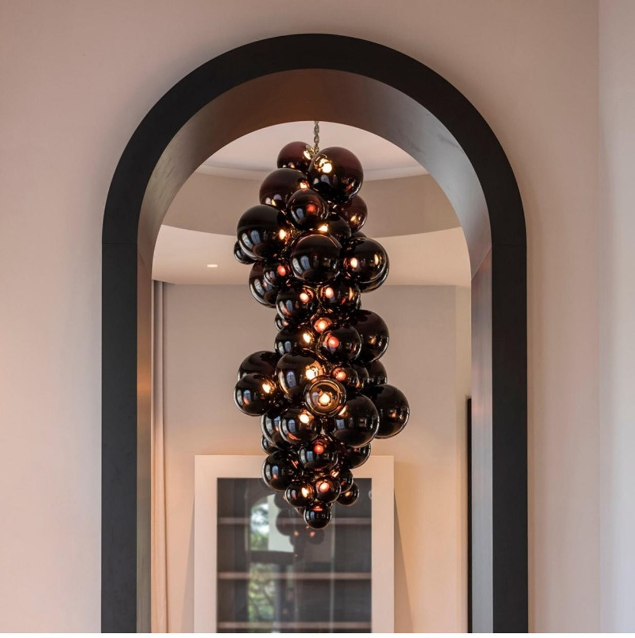 blown glass art chandelier