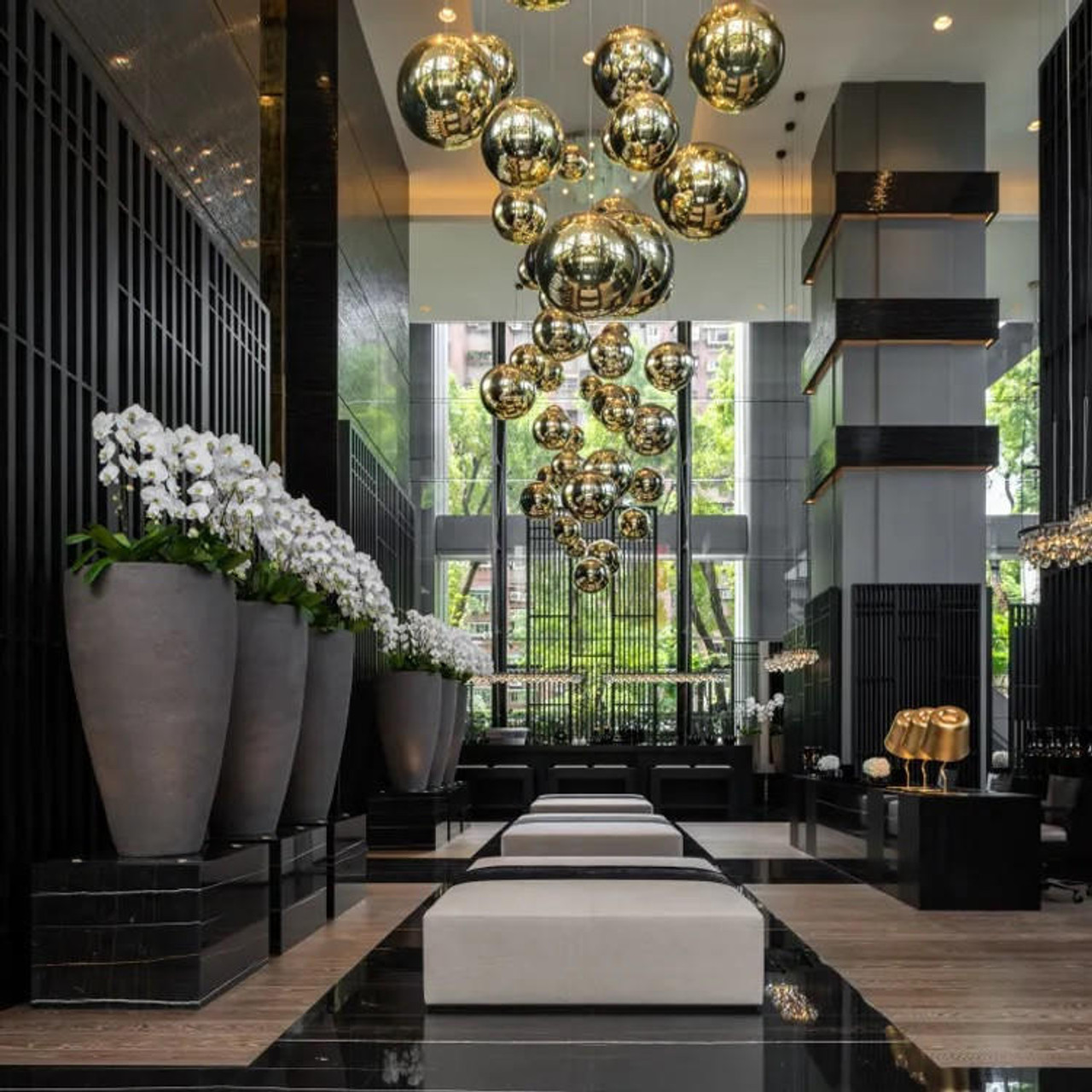 bubble chandelier foyer