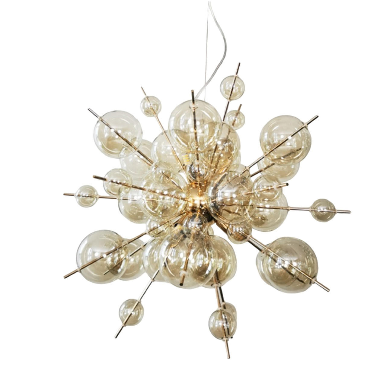 bubble glass orb chandelier