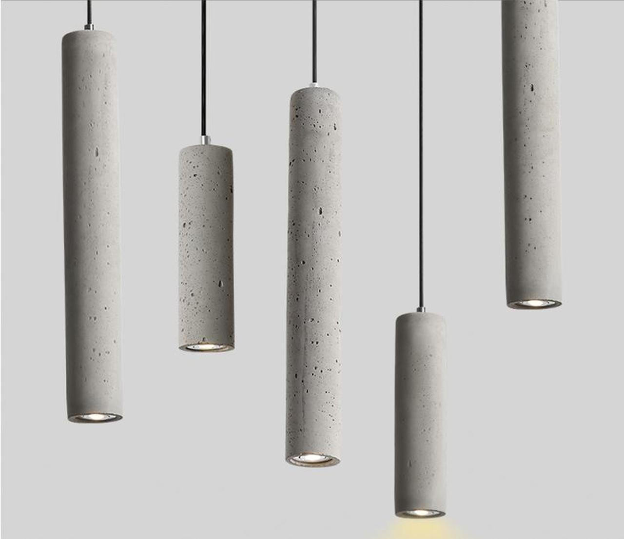 concrete hanging lights