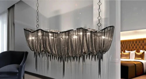 contemporary linear chandelier