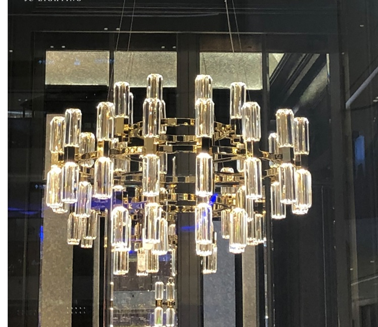 crystal chandelier with gold