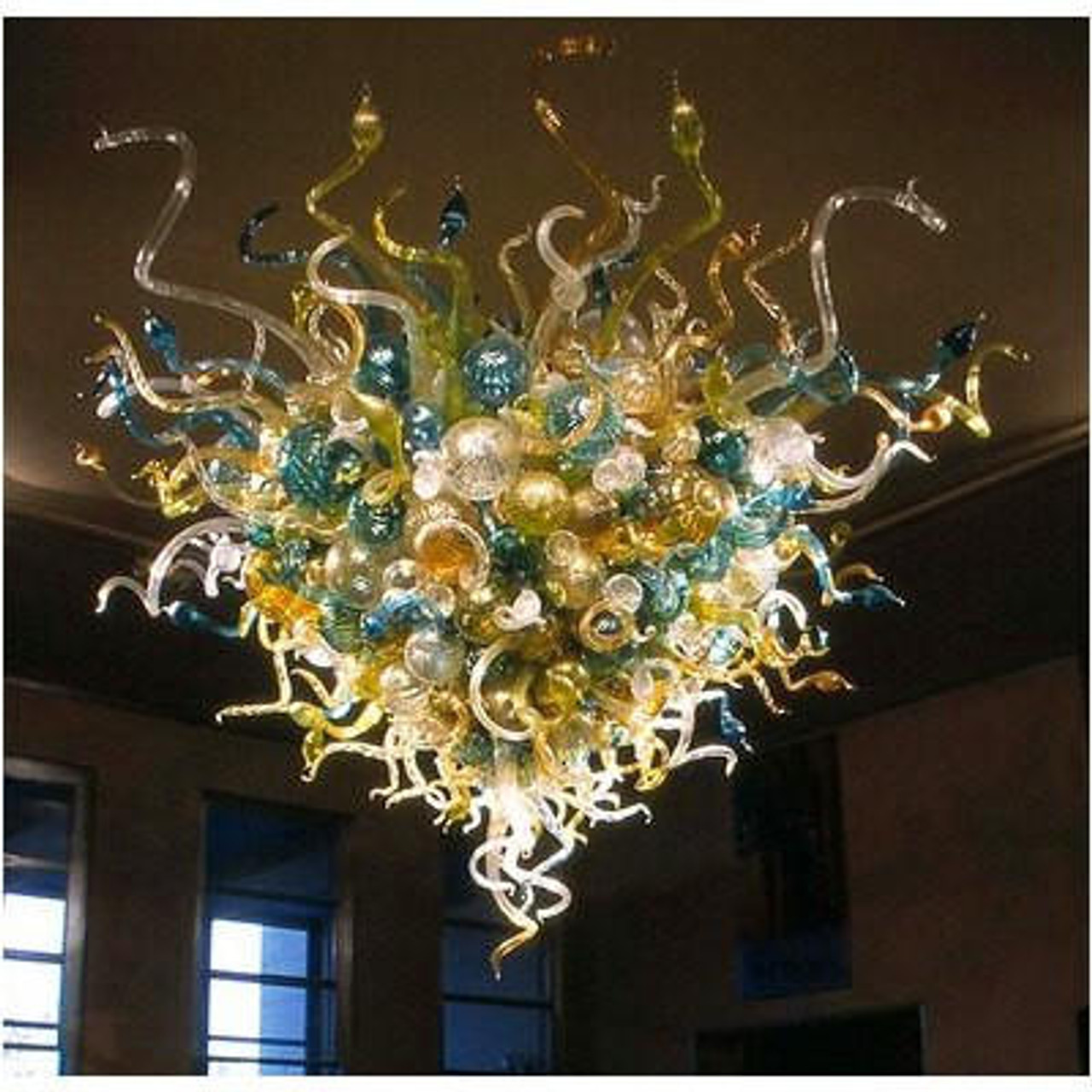 dale chihuly glass chandelier for sale