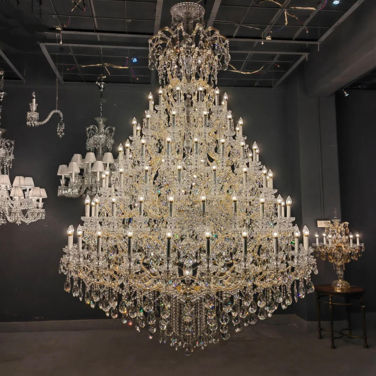 extra large crystal chandeliers for high ceilings