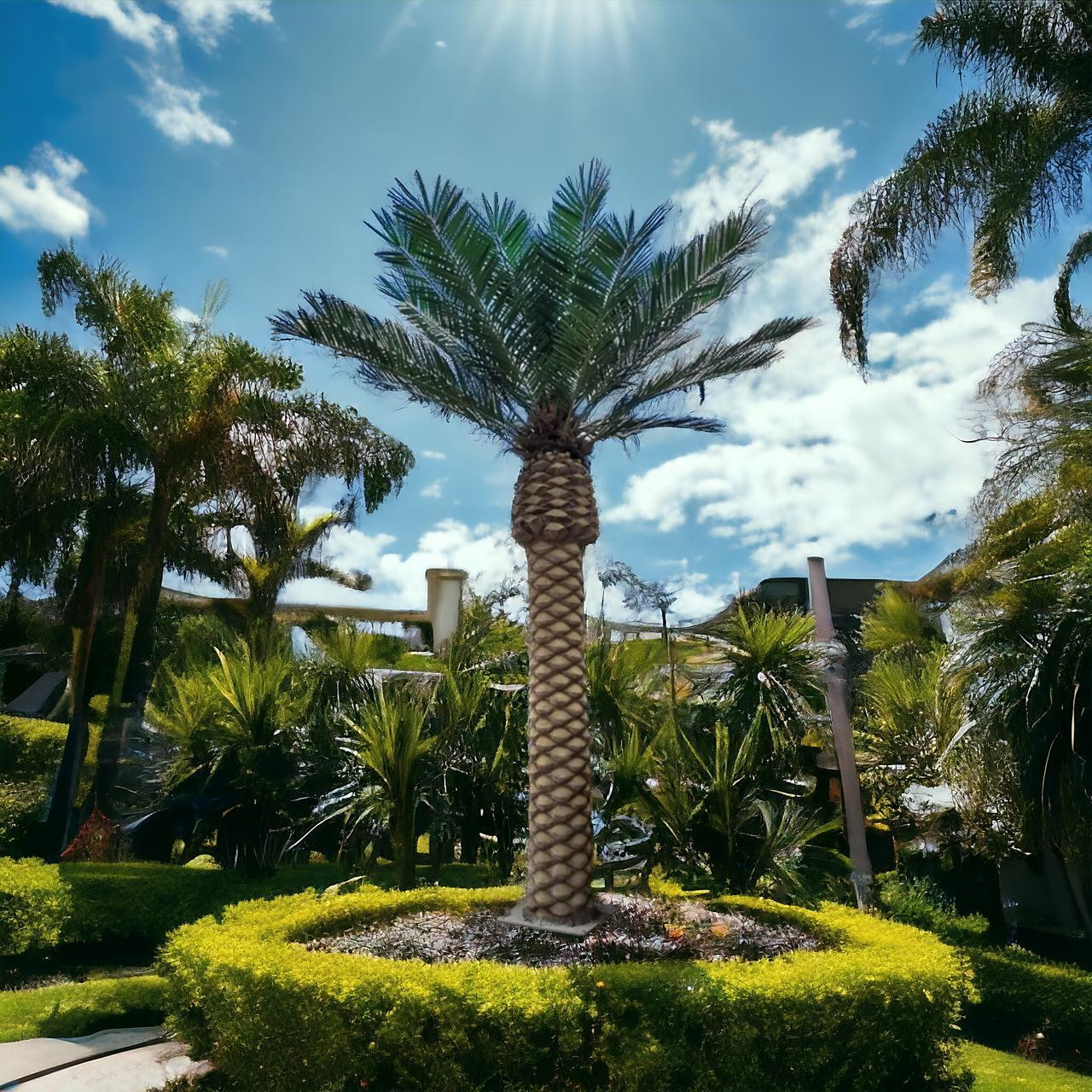 fake palm trees outdoor