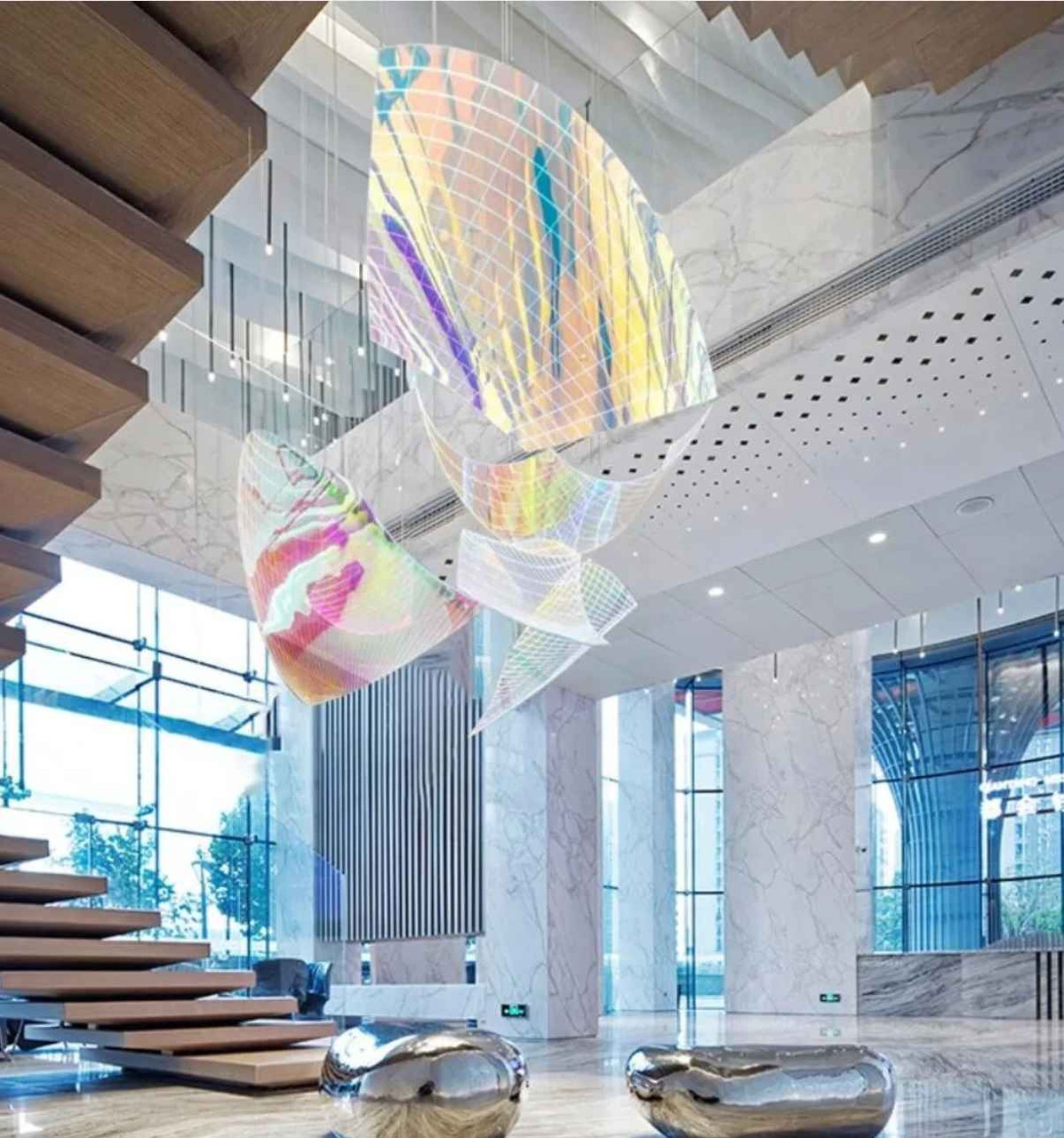 floating glass art