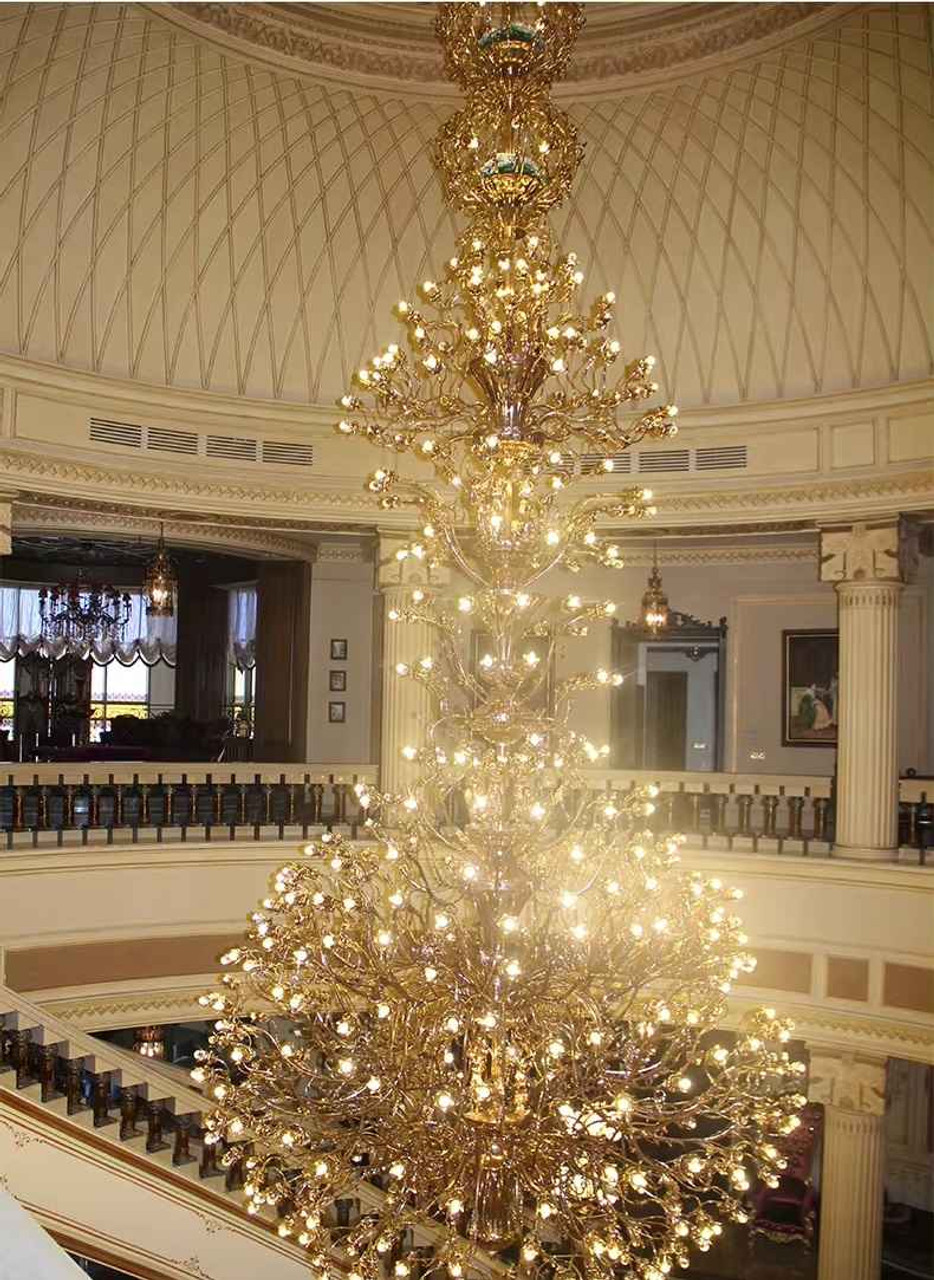 huge wrought iron chandelier