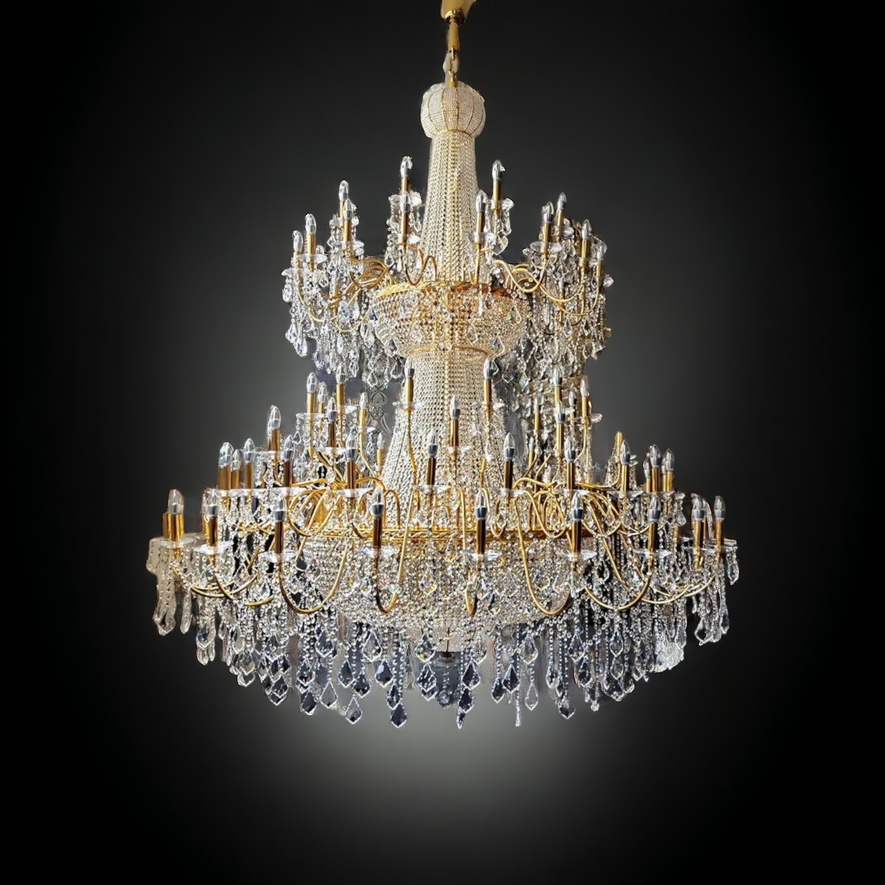 large crystal chandeliers