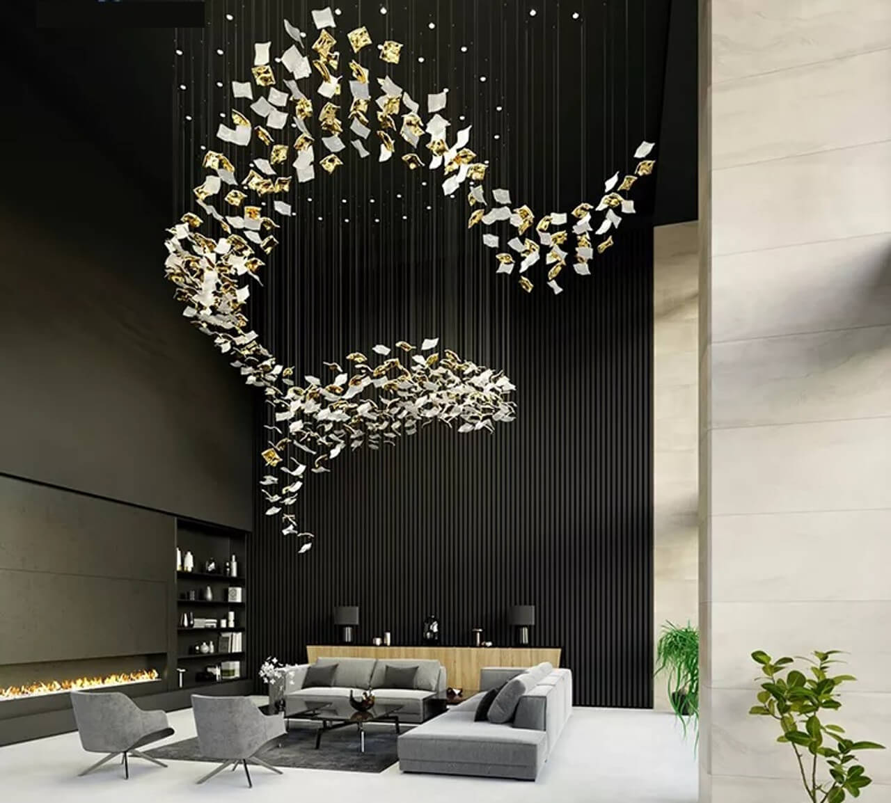 luxurious chandeliers 