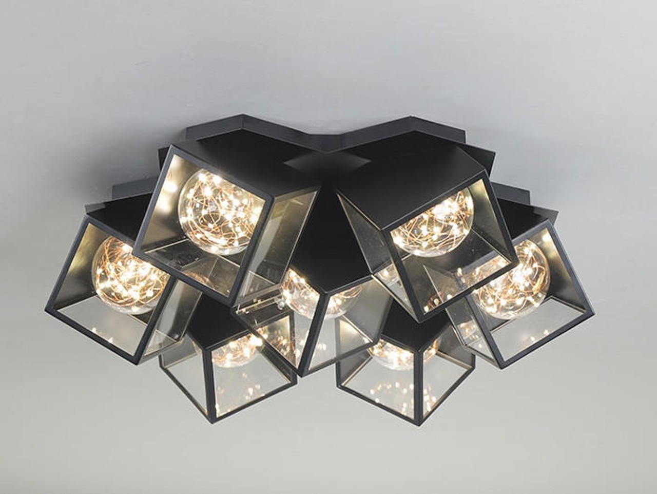 modern crystal flush mount led ceiling light pendant