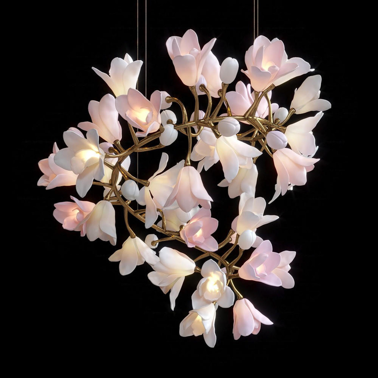 modern flower petal ceiling light