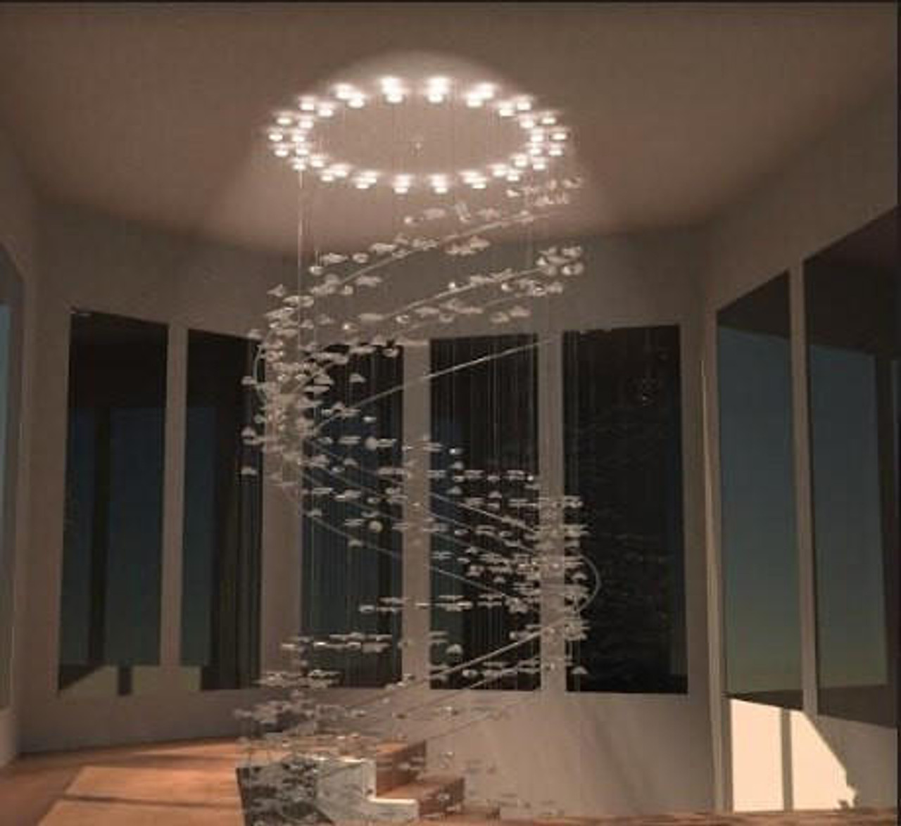 nordic spiral chandelier