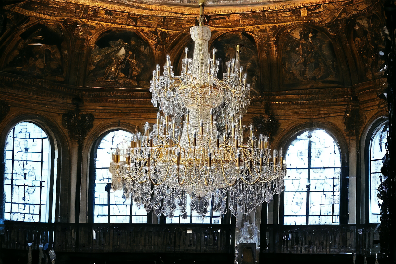 vaulted ceiling chandelier